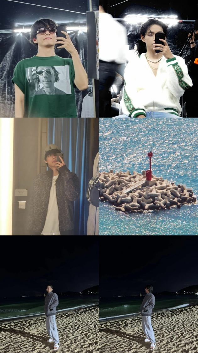 방탄소년단 뷔, 부산 콘서트 추억 팬들과 함께 "부산 안녕"