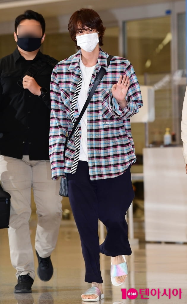 [TEN 포토] 방탄소년단 진 '오늘도 멋짐'