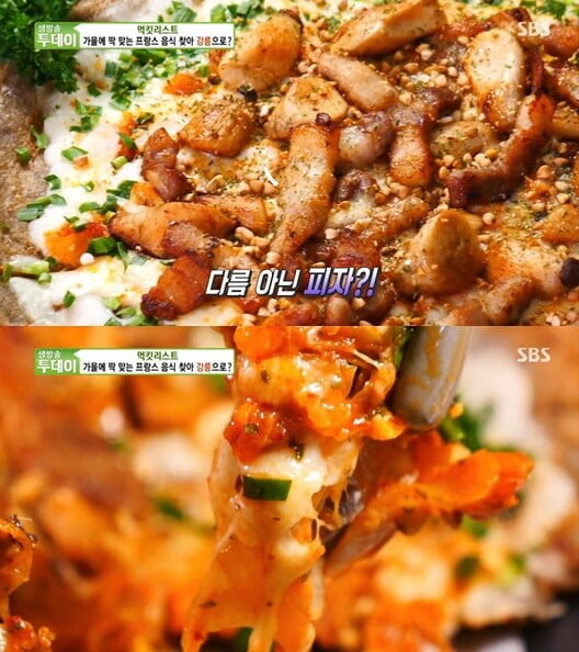 김치삼겹 갈레트, 바삭한 메밀 도우 위에 김치X감자X고기 얹어 한국인의 입맛에 '딱'('생방송 투데이')