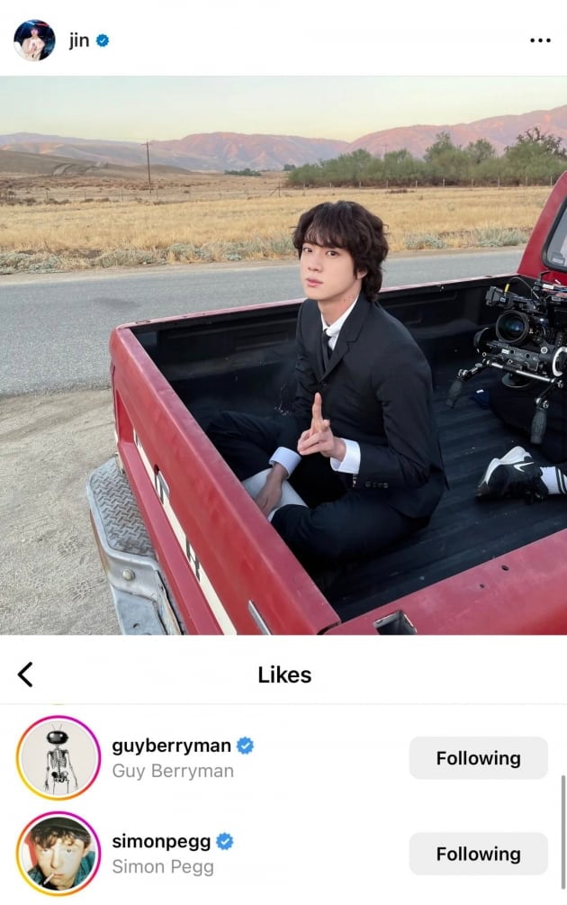 방탄소년단 진에 반한 영국 셀럽들과 톰 브라운 공식계정