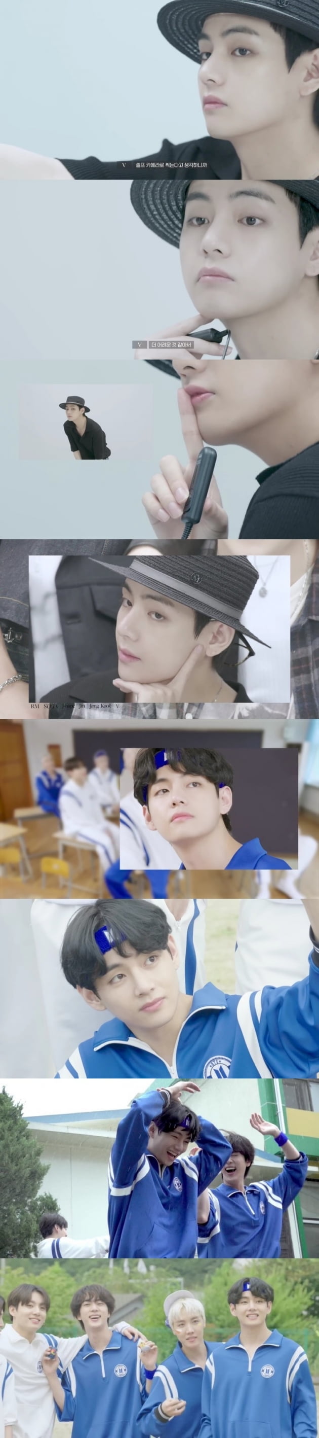 방탄소년단 뷔, 화보 비하인드서 소년미 + 섹시미..매력 종합선물세트