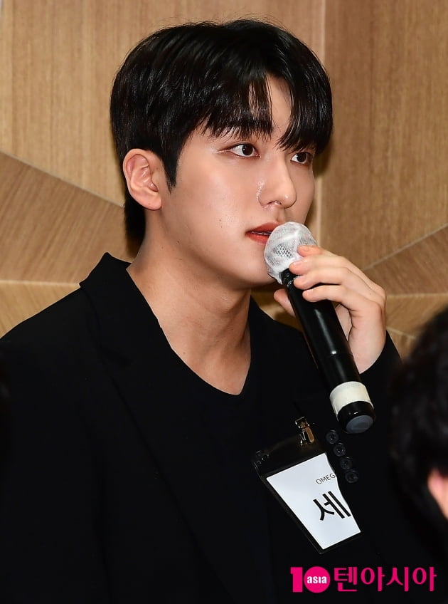 [TEN 포토] 오메가엑스 세빈 ''전 대표 술자리를 거부하면 다음 앨범은 없다'고 협박했다'