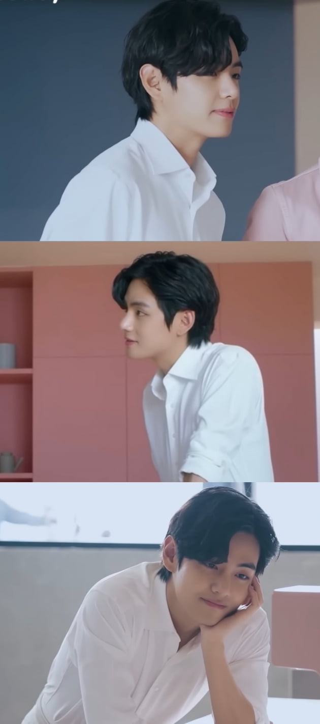 방탄소년단 뷔, 광고천재의 눈부신 미모... 글로벌팬 심쿵
