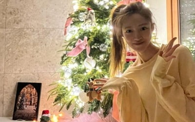'임창정♥' 서하얀 "일찍 맞이한 메리 핑크마스" 통창 옆 설치한 트리에 대만족