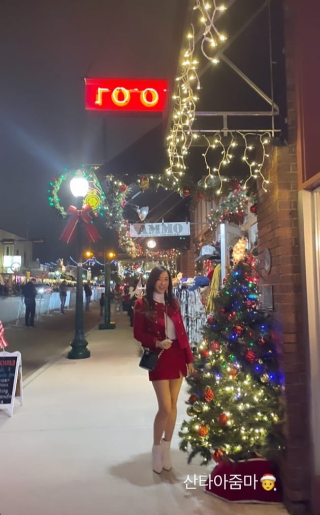 '추신수♥' 하원미, 애셋맘 맞아? 미니 스커트+명품 C사로 완성한 패션