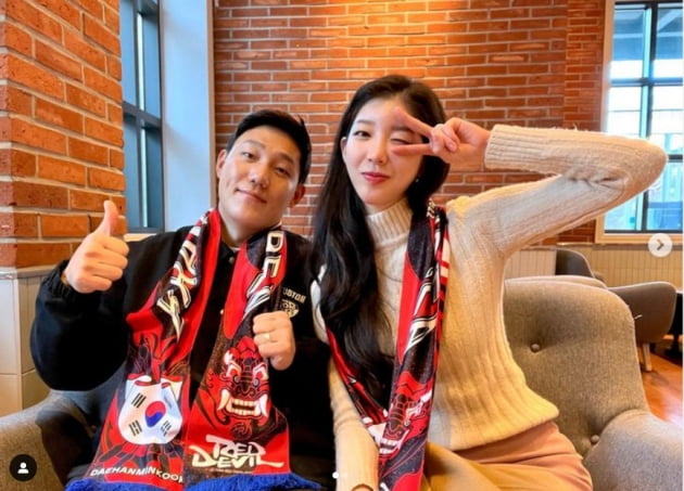 모태범♥임사랑, 사랑이 넘치는 가나전 축구대표팀 응원...우리가 붉은악마