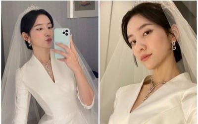 박지현, 면사포 쓰고 '범접불가' 비주얼 과시…청순·세련美 가득