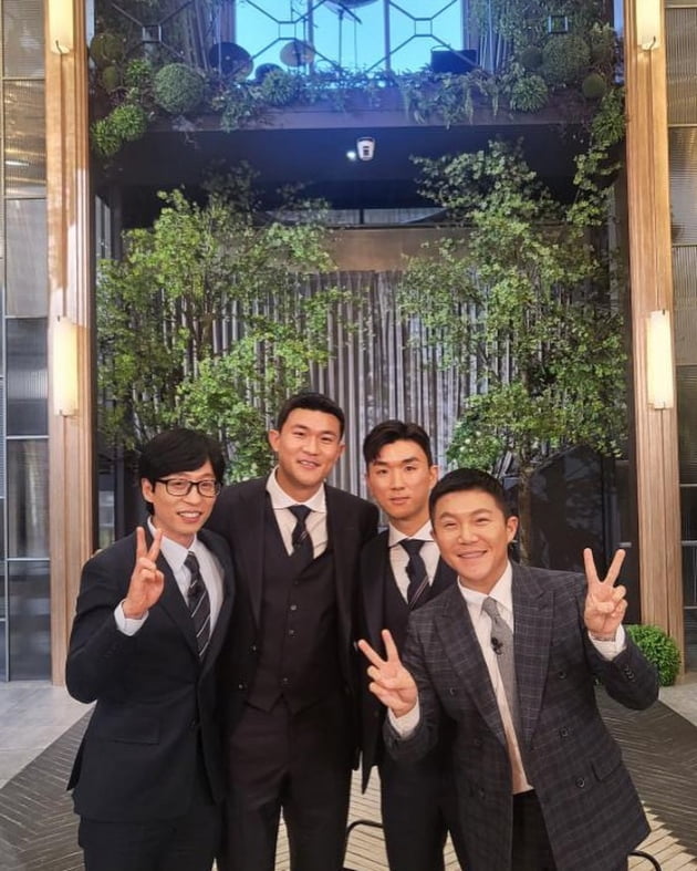 황인범, '96라인' 김민재와 유재석·조세호 만났다…황희찬 "성공했다 진짜"