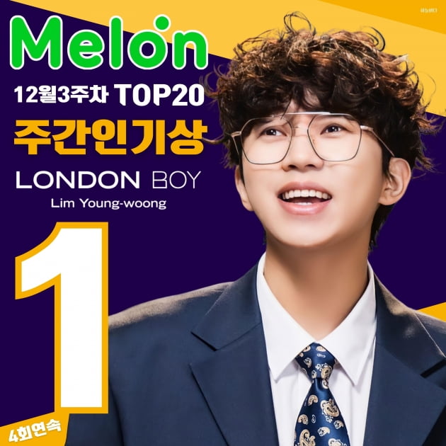 임영웅, 신곡 자작곡 'London Boy' 로 멜론 주간 인기상 4회 연속 '1위'