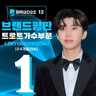 임영웅 트로트 가수 브랜드 평판지수 24개월 연속 압도적 1위
