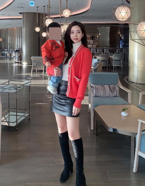 '치과의사♥' 정순주, 부산 럭셔리 호텔서 子와 시밀러룩 패션