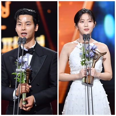 차학연·신은수, 男女 드라마스페셜·TV 시네마상 "배우로 첫 상"[KBS 연기대상]
