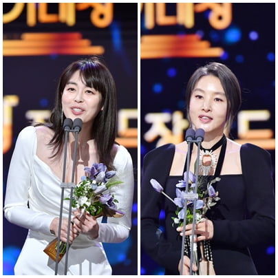이하나·박지영, 女우수상 "고난 이겨내면 '영원한 영광' 생겨"[KBS 연기대상]