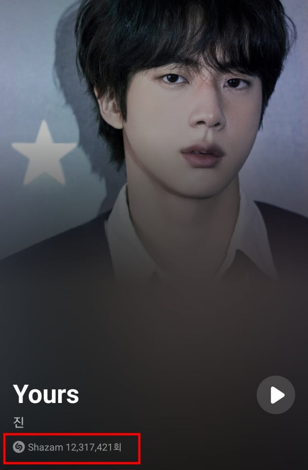 방탄소년단 진 'The Astronaut', 샤잠 글로벌 차트 27일 1위.. 2022년 발매 K팝 최장 1위