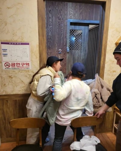 채리나, 치열했던 몸싸움 현장…♥박용근이 촬영