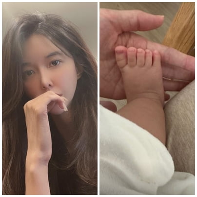 '연상 CEO♥' 장미인애, 오동통한 아들래미 발가락에 푹 빠졌네