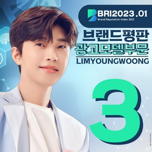 가수 임영웅, 2023년 1월 광고모델 브랜드평판지수 톱3