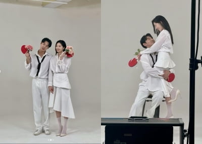 '전진♥' 류이서, 눈빛만 봐도 꿀 떨어지는 부부...비주얼 커플