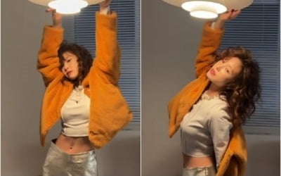 전효성, 전등 잡고 뭐하나…'뽀글 파마' 변신 후 한 컷