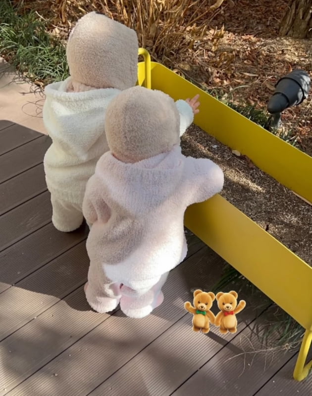 '안성현♥' 성유리, 테디베어 같은 쌍둥이 딸 공개…눈에 넣어도 안 아플 듯