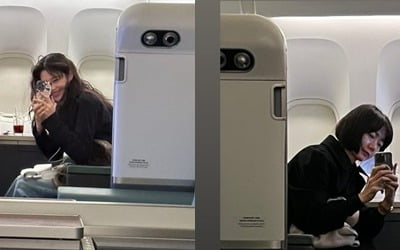 ♥이동휘 눈 감아…정호연, L사 앰버서더 배두나와 일등석서 럽스타