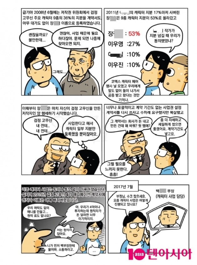 [단독]'검정고무신' 故 이우영 작가 미공개 만화 입수 "용서해줬더니 저작권 강탈"[TEN피플]