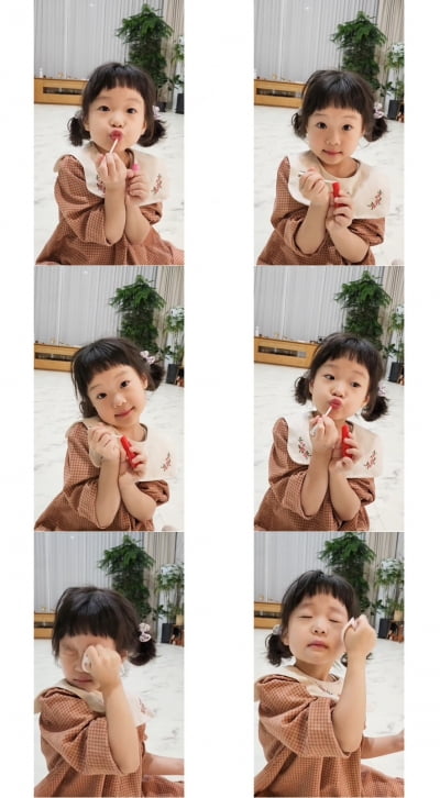 백종원♥소유진 딸, 최연소 뷰티 유튜버 되려나…파우더 팡팡·립밤 입술 쭉