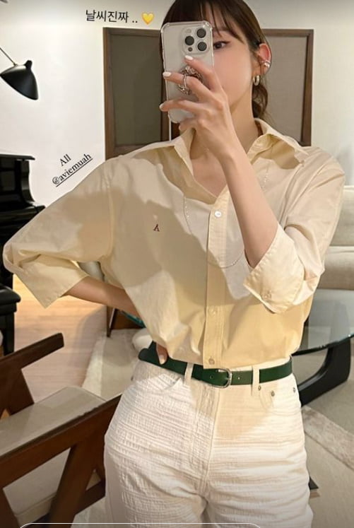강민경, 봄을 부르는 노란색...날씨 진짜