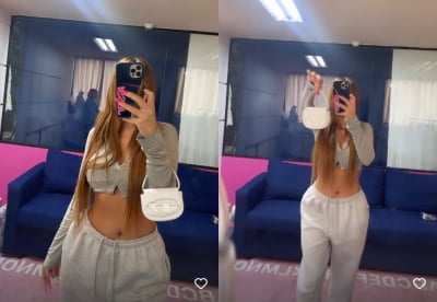 제시, 한줌 허리...가려도 글래머 몸매