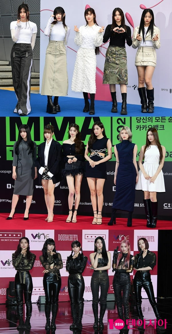 뉴진스, 아이브, 시크릿넘버 /사진=텐아시아 DB