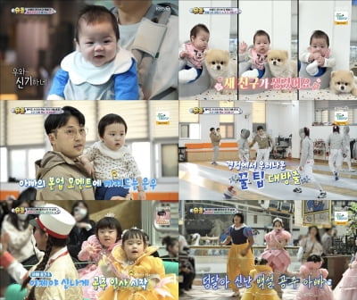 귀여움 옆에 귀여움…홍현희♥제이쓴 子 준범, 강아지 과감 스킨십 "친구 됐네" ('슈돌')