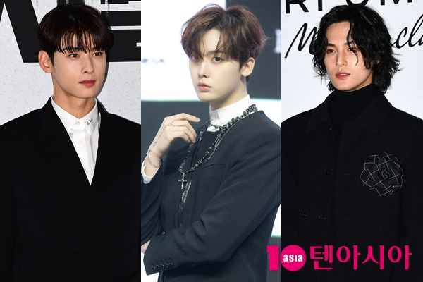 아스트로 차은우, 산하, 세븐틴 민규 /사진=텐아시아 DB, 판타지오