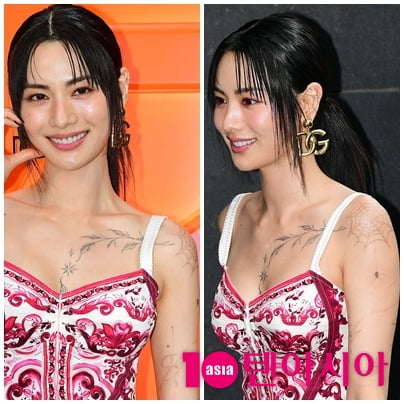 나나 몸에 거미줄·뱀·나뭇잎이? 얼굴보다 화려한 전신 타투[TEN이슈]
