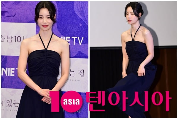 '이도현♥' 임지연, 119만원 홀터넥 드레스로 미모 완성…블랙 스완의 탄생