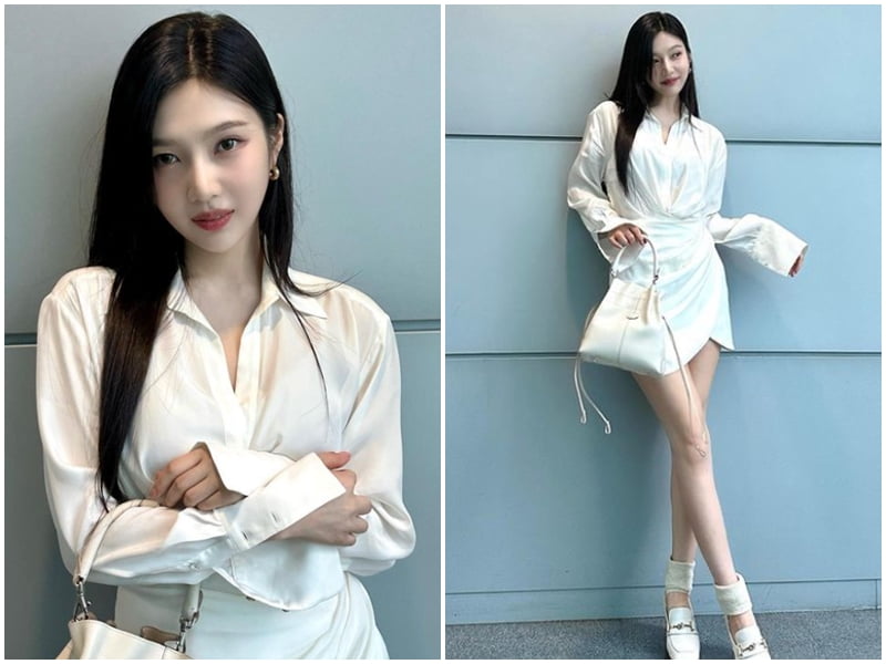 컨디션 난조 극복한 조이, 58만원대 미니 드레스로 우아함 뿜뿜