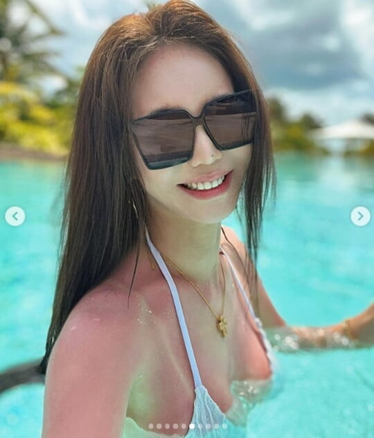 강예빈, 비키니로 글래머 몸매 자랑…구릿빛 피부로 섹시미↑