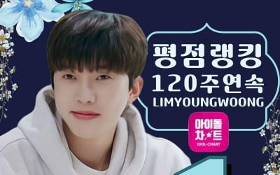 임영웅,'역대급 질주'…아이돌차트 평점랭킹 120주 연속 1위