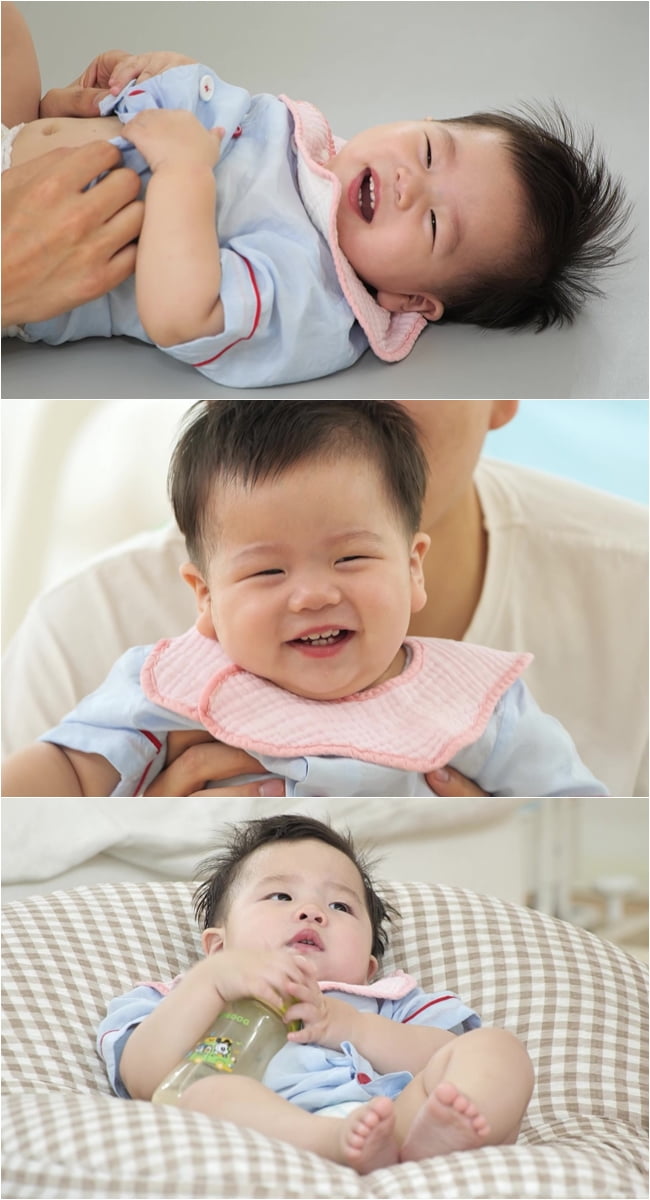 '홍현희子' 똥별이, 11개월인데 옷은 24개월꺼…송곳니도 난 남다른 발육 속도('슈돌')