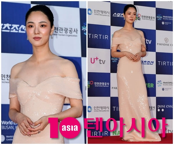 송중기가 "너무 예쁘다" 찬양했던 전여빈…누드톤의 580만원대 드레스로 시크美