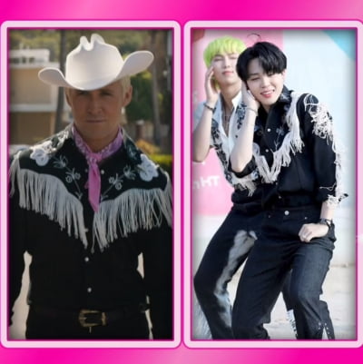 라이언 고슬링, BTS 지민에 "재킷 네가 더 잘 어울려" 기타도 직접 선물 [TEN할리우드]