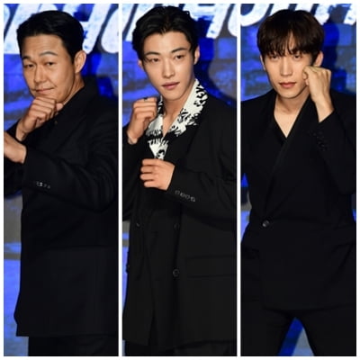 Whose fist is the strongest... Park Seong-woong · Woo Do-hwan · Lee Sang-i, three-person three-color boxer pose