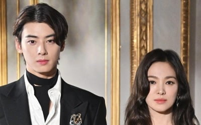 Song Hye-kyo, 'face genius' stuffed photo taken with Cha Eun-woo... Beauty to build a country