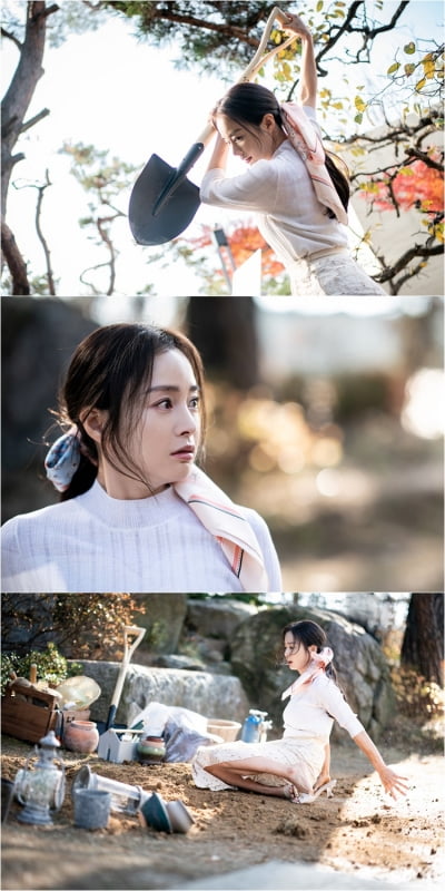 Kim Tae-hee hitting the shovel with an innocent face... What the hell is going on?