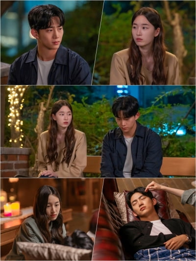 원지안, 잠든 옥택연 옆에서 애틋함 폭발('가슴이 뛴다')