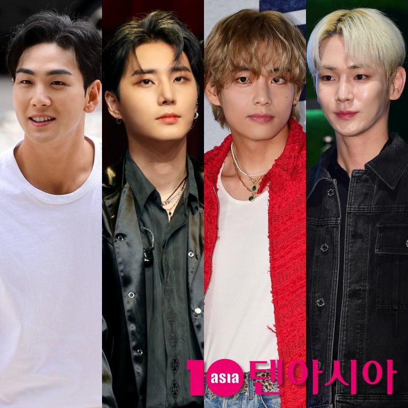 백호(좌부터), 영케이, 뷔, 키 / 사진=텐아시아DB