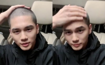 Ong Seongwu reveals his bald head ahead of military enlistment