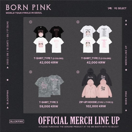 블랙핑크 콘서트 굿즈 / 사진제공=YG엔터테인먼트