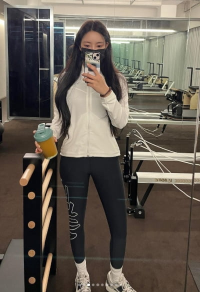 Hyomin, I guess she only wears leggings