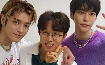 Park Seong-kwang, a photo with NCT Taeyong and Doyoung