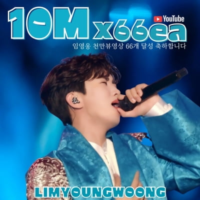 Lim Young-woong becomes the king of YouTube with 66 videos reaching 10 million views.